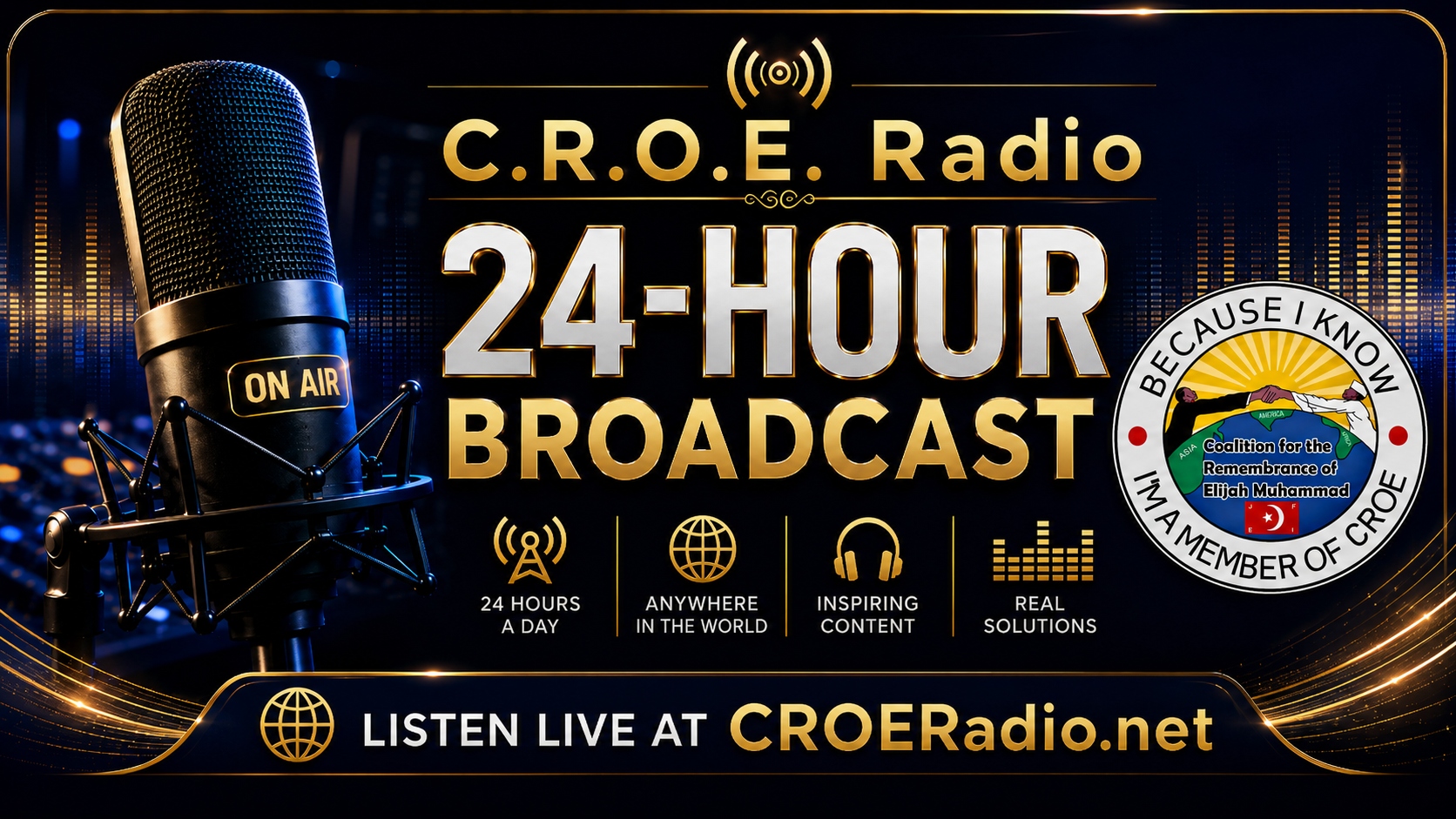 C.R.O.E. Radio 24-hour broadcast promotion